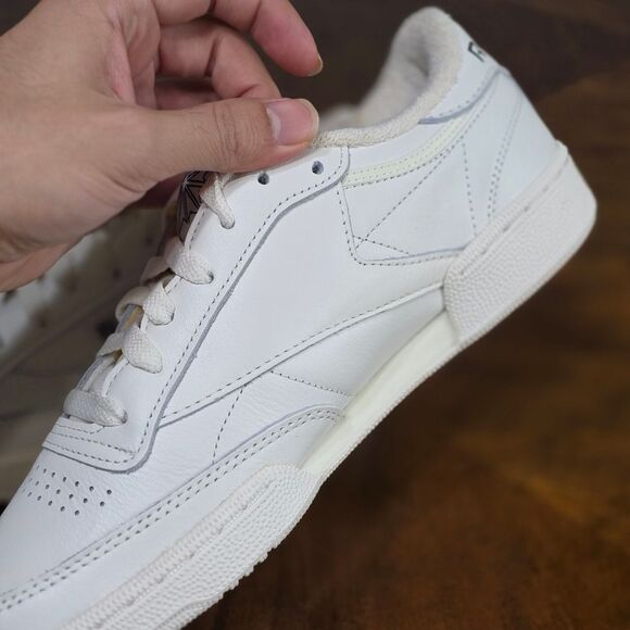 Reebok Club C 85 White Black Leather Shoes Classic Sneakers Women's 10 Brand New - Picture 16 of 16
